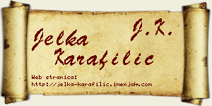 Jelka Karafilić vizit kartica